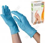 Перчатки НИТРОВИНИЛОВЫЕ (голубой) н-р 100шт,р-р L (20)