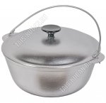 Казан походный  3,0л d22 h12см с металлической крышкой и дужкой (10)