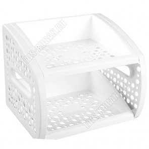Подставка наст.2-х яр.д/мелоч,канцел.(21х18 h20см) бел.(16) 