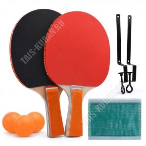 Теннис настольный Набор (2ракетки+3мячика+сетка) 