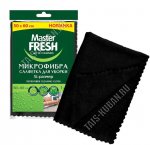 Салфетка микрофиб.(50х60см) черный (20)