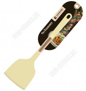 FreshCook Лопатка кулинарная (силикон+бамбук) L32х8см (12) 