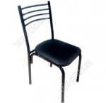 Стул с жест.квадрат.спинк,квадр.сиден.(40х40 h85см) черные/черные, нагруз.до 200кг (8)