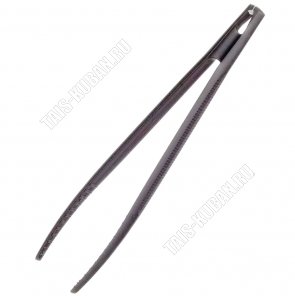 Щипцы-пинцет кухонный L28см,пластик,черн (12) 