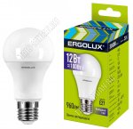 Ergolux-ЛОН E27 12Вт, холодн.6500К, (аналог 100Вт обыч.лампы) (10)