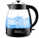 Чайник стекло 1,7л 2200Вт диск,черный (6)
