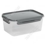 Контейнер серый 1,6л крыш. 4 защ,прям.(20,5х14 h9см) (16)