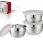Набор мисок нержавеющая сталь 3шт (1,2/2,5/4,2л d16/20/24см) (6) 