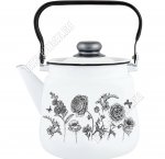 Je t’aime/Серебристо-золотые розы Чайник белый 3,5л (4)