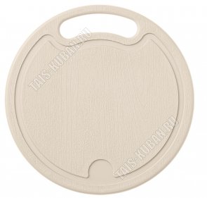 Доска раздел, кругл (d25см) толщ.4мм, слон.кость (35) 