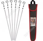 Шампур уголок набор 6шт 450х10х0,7мм, чехол. (20)