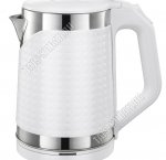 Чайник пластик+нерж. 2,0л 1800Вт диск,2-ые стенки (внутр.нерж.сталь) (12)