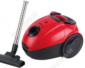 Пылесос 2400Вт. мощность всасывания 400Вт. пылесборник 2,0л.(мешок) 5-ступенчатая фильтраця, цвет красный 