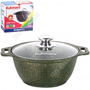 Малахит Кастрюля 2л d20см,стекл.крыш,2 лит.ручк (3) 