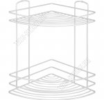 .WHITE белый Полка настен 2-х ярус,углов. (21х21 h30,5см) (4)