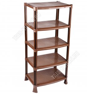 Этажерка д/обуви 5-х секц (51х35 h101см) мокко  (4) 