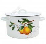 Лимоны Кастрюля белый (цилиндр) 3,0л,металлическая крышка (4)