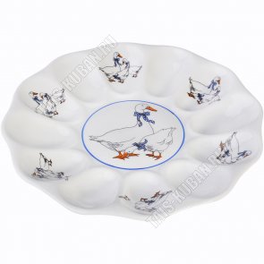 Гуси Блюдо для 12 яиц d22см 