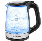 Чайник стекло 2,0л 2200Вт ,черный (8)