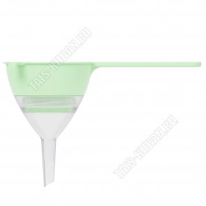 Сито с воронкой 2в1 (разборн) кругл ,с ручк.(d9 h14см) св.зелен (25) 