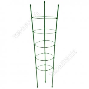 Поддержка для растений (металл) h150см 5 колец, зеленый (10) 