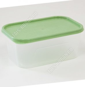 Контейнер оливковый/прозр, прямоуг 0,5л (40) 