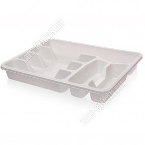 Лоток-вклад д/ст.приб.6отд. белый (38х30 h5см) (24) 