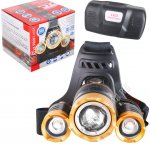 Фонарь налобн,аккумулят 3LED 4Вт,2LED 3Вт,дневн.9000К (50)
