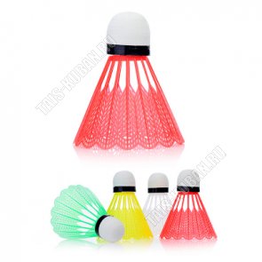 Бадминтон Набор воланов 12шт, пластик 