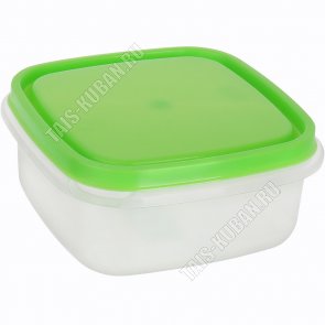 Контейнер салатов/прозр, квадр 0,5л (10х10 h6см) (85) 
