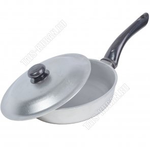 Сковорода глубокая d20см с крышкой (10) 