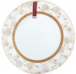 Корица/Цветочный узор Тарелка плоская d24см (6)(36)