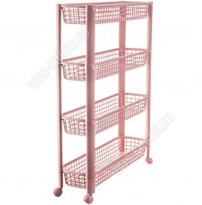 Этажерка 4-х яр (60х18 h80см) чайн.роза (3) 