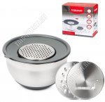 Миска (нержавеющая сталь) 3,0л d20см с тёркой (6)