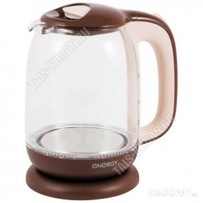 Чайник стекло 1,7л 2200Вт диск,подсвет,автооткл,защ.от перегр КОРИЧНЕВ (6) 