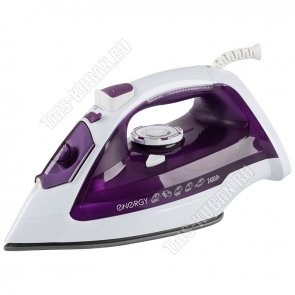 Утюг с керамической подошвой 2600Вт пар 23г/вода 350мл, цвет белый/фиолетовый (10) 