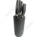 Набор ножей 5пр на подставке,черный (6)