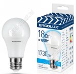 Ergolux-ЛОН E27 18Вт, нейтрал.(дневн) 4000К (аналог 150Вт обычн.лампы) (10)