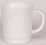 Кружка белая 300мл (ф.цилиндр, рифлен) б/уп (48)