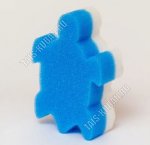 Губка-мочалка массажная, фигурн 15,5х10 h4см 