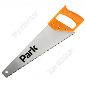 Ножовка по дереву 450мм,7зубьев на дюйм, инструментальная сталь, толщина лезвия 0,7мм, пластиковая ручка, цвет оранжевый  (6) 