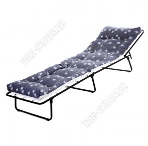 Раскладушка до 120кг, мягкое основание ложе ТЕНТ/хлопок (192х65см) 