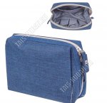 Косметичка (17х12х8см) полиэстр,синий (10).