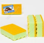 Губка д/посуды, рельефн 3шт прям (100х65 h30мм) (30)