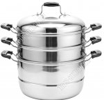 Мантоварка 3-х ярус.13,0л нерж.сталь,мет.крыш. со стекл.окош,инд.дно,бакел.эргоном.ручк,зеркал.полир,п/у (4)