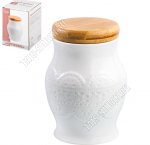 Кружево /Бамбук Банка для сыпучих 1100мл