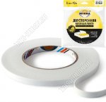 Лента 2-х стор.(вспен.основа) 9мм*10м 1200мкм,белая (180)