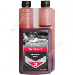 Масло моторное REZOIL-0.95л, д/2-х тактн.двигателей, минеральное, с ДОЗАТОРН.отсеком, окрашен в красн.цв, API TC (12) 
