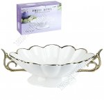 .Голд Ваза на ножке L25х17 h8см 