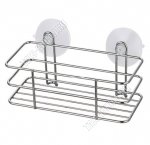 Корзинка настен,прям. L18х10 h9см,хром,креплен на 2 присос.(24)